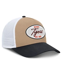 Men's Nike Khaki/Navy Detroit Tigers Rise A-Frame Trucker Adjustable Hat