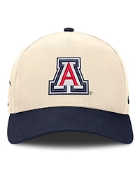 Nike Men's and Women's Natural/Navy Arizona Wildcats Campus Prep Rise Adjustable Hat