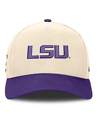 Nike Men's and Women's Natural/Purple Lsu Tigers Campus Prep Rise Adjustable Hat
