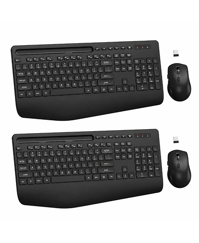 Lofree Wireless Silent-Typing Ergonomic Keyboard and Mouse Combo, Compatible with Pc and Mobile Devices