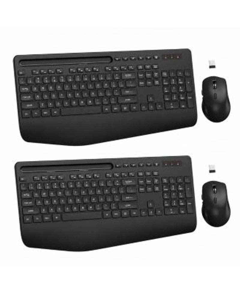 Lofree Wireless Keyboard Mouse Combo Silent Typing Wrist Rest Phone Holder 3 Level Dpi