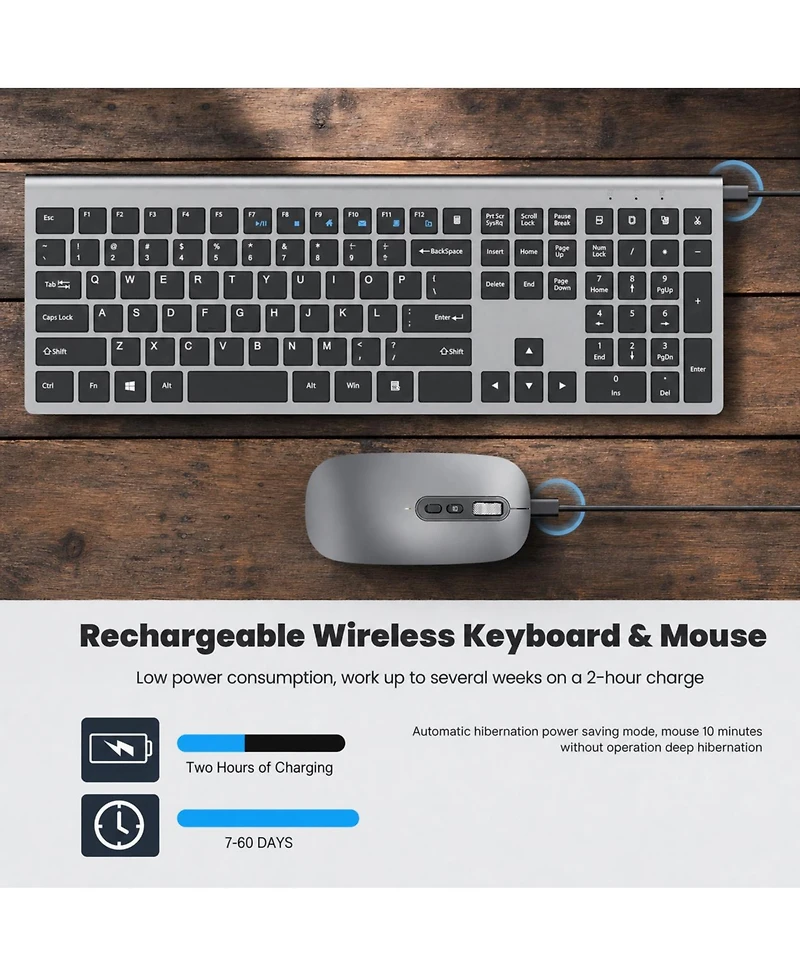 Lofree Wireless Scissor-Switch Silent Keyboard and Mouse Set