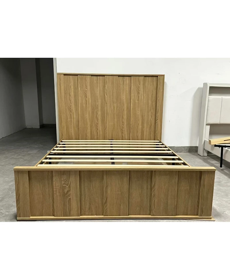 Gaomon Wood Panel Platform Bed Frame with Slat Support System