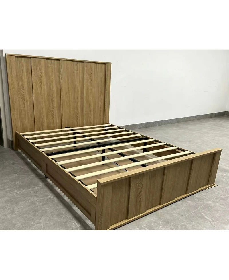 Gaomon Wood Panel Platform Bed Frame with Slat Support System