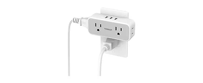 Tessan Wall Outlet Extender with 1875W, 1.18 inches for Home, Office and Travel