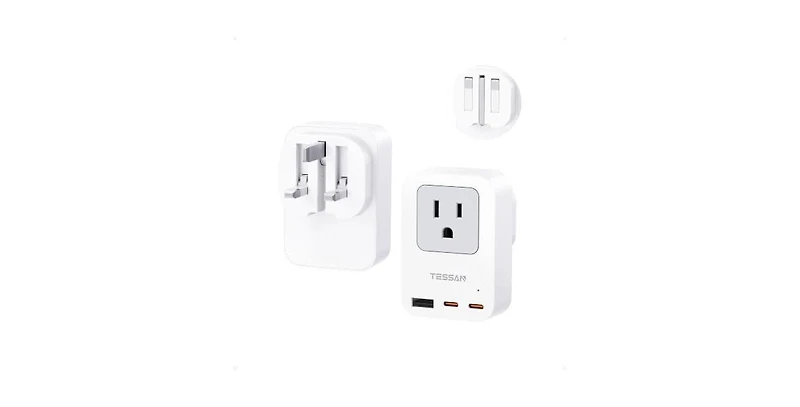 Tessan Cell Phone Charging Accessory with 20W, 2 Usb C, 1 outlet for Home, Office and Travel