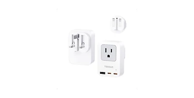 Tessan Cell Phone Charging Accessory with 20W, 2 Usb C, 1 outlet for Home, Office and Travel