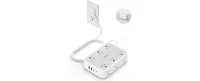 Tessan Wall Outlet Extender with 10FT, 12 Outlet, 2 Usb-c for Home, Office and Travel