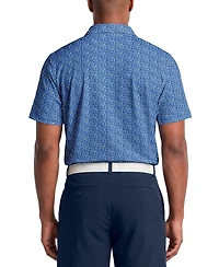 Pga Tour Men's Classic Floral Confetti Print Golf Polo Shirt