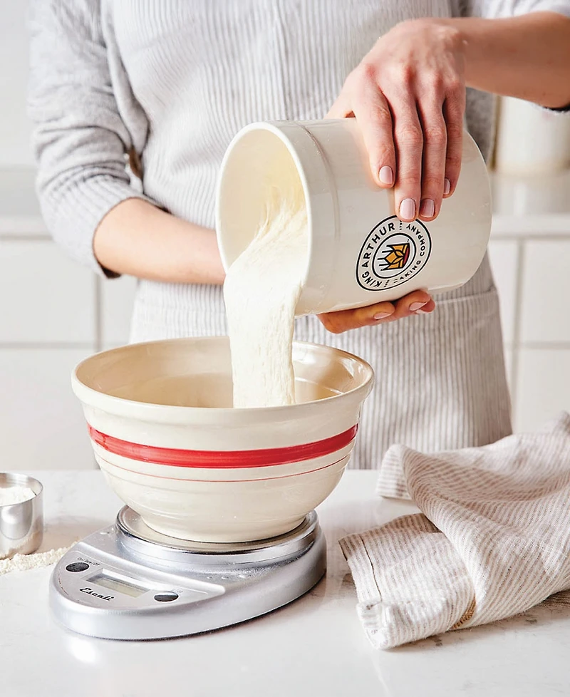King Arthur Baking Company Ceramic 1-Quart Classic Sourdough Storage Crock with Lid
