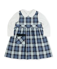 Florence Eiseman Toddler Girls Plaid Jumper with Pocket Dress 2T-4T