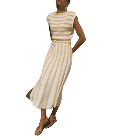 Mint Velvet Women's Striped A-Line Midi Dress
