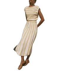Mint Velvet Women's Striped A-Line Midi Dress