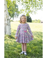 Florence Eiseman Toddler Girls (2T-4T) Floral Knit Dress with Flowers