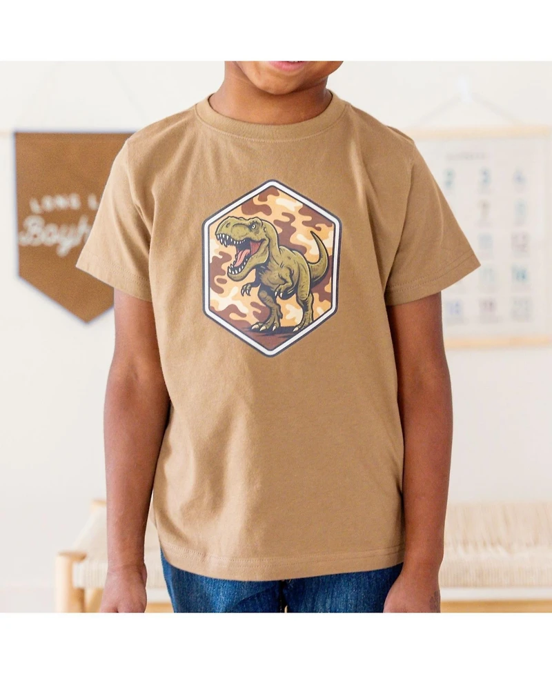 Sweet Wink Toddler Boys (2T - 4T) Camo Rawr Short Sleeve T-Shirt
