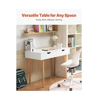 Slickblue Wooden Kids Desk with Drawer for Study and Writing Activities