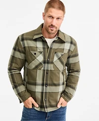 Sun + Stone Men's Case Plaid Flannel Shacket, Macy's Exclusive