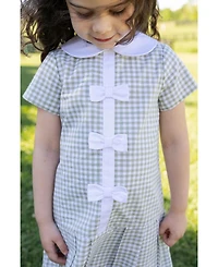 Florence Eiseman Big Girls (7-10) Check Dress with Pleated Skirt And Bows