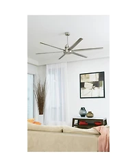 72" Craftmade Mondo Brushed Nickel Large Ceiling Fan with Remote