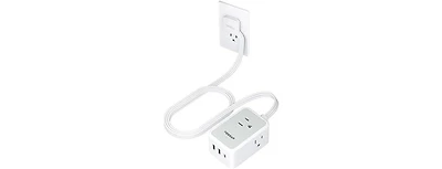Tessan Wall Outlet Extender with 5 feet, 1 Usb C, 1250 Watts for Home, Office and Travel