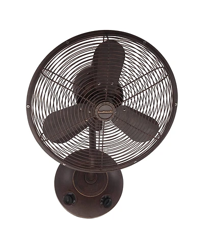 16" Craftmade Bellows I Aged Bronze Damp Rated Oscillating Wall Fan