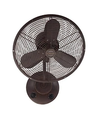 16" Craftmade Bellows I Aged Bronze Damp Rated Oscillating Wall Fan