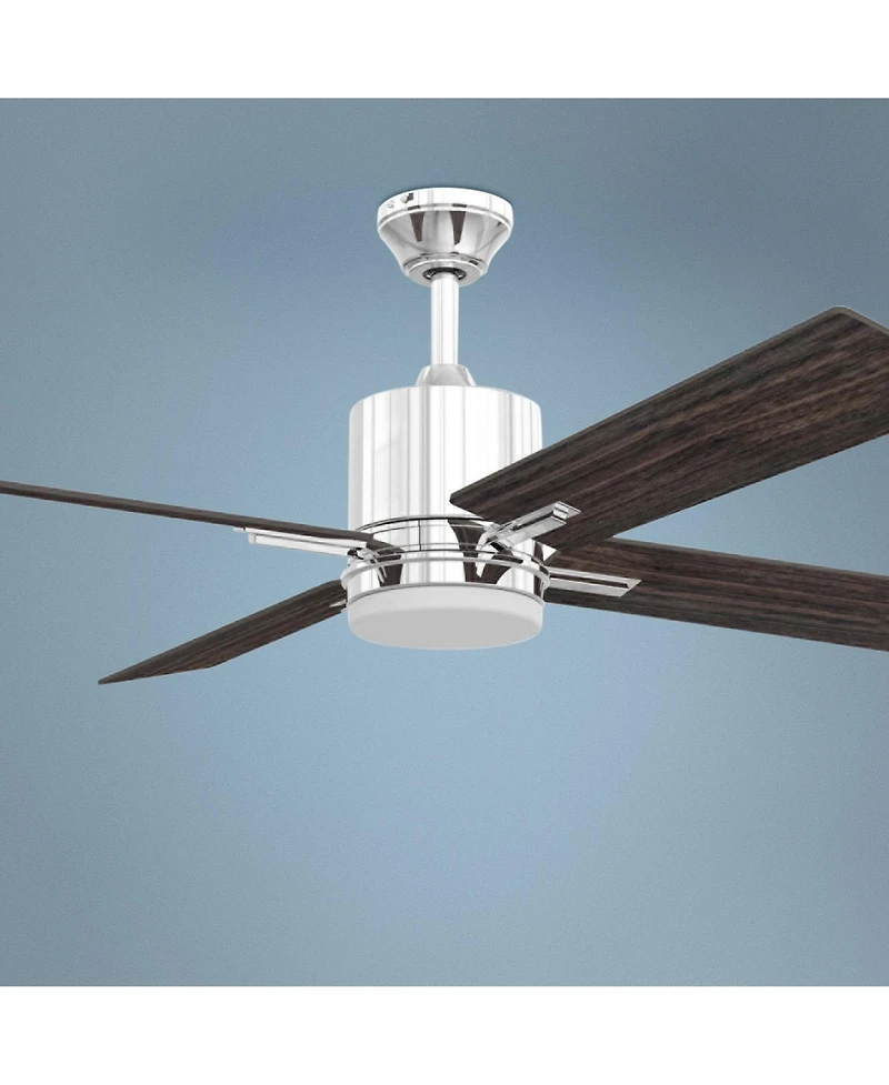 52" Craftmade Teana Chrome Led Ceiling Fan with Wall Control