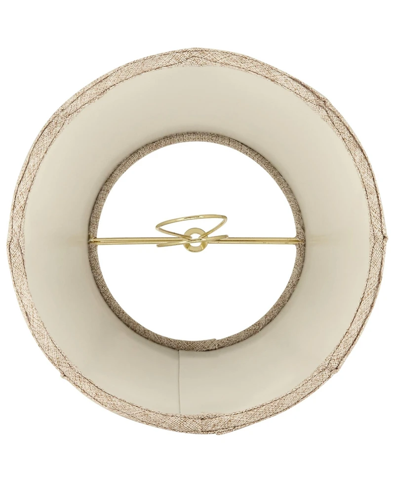 Springcrest 4" Top x 6" Bottom x 5 1/2" High x 5 1/2" Slant Lamp Shade Replacement Fawn Empire Scallop Bottom Candle Clip Candelabra