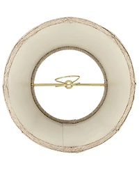 Springcrest 4" Top x 6" Bottom x 5 1/2" High x 5 1/2" Slant Lamp Shade Replacement Fawn Empire Scallop Bottom Candle Clip Candelabra