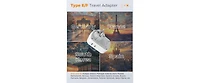 Tessan Cell Phone Charging Accessory with 20W, 4 Outlets, 2 Usb-c for Home, Office and Travel