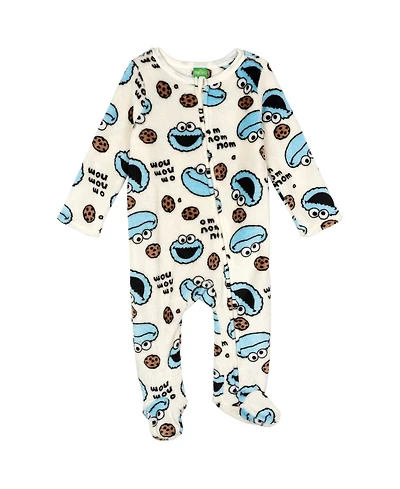 Sesame Street Baby Boys Zip-Up Footed Sleep N' Play