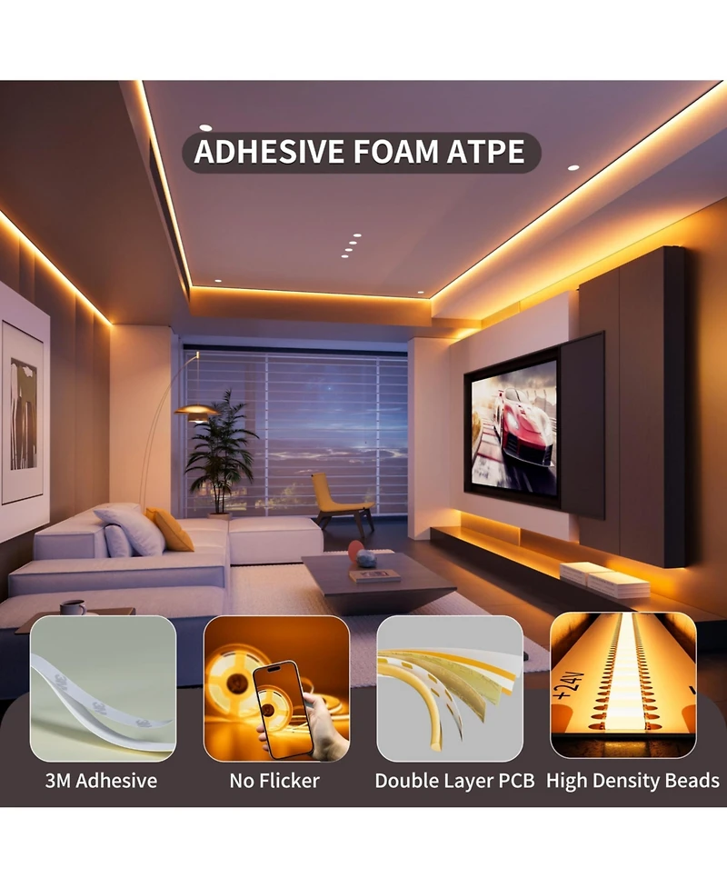 Lofree Cob Led Dimmable Rf Remote Led Strip Light Kit