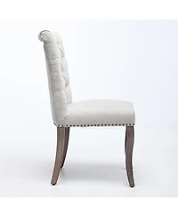 Flynama Upholstered Chenille Dining Chair Set of 2