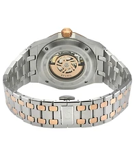 Gevril Men's Gotham Swiss Automatic Two tone Ss/Iprg Bracelet Watch