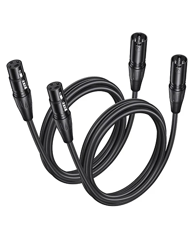 Lofree Balanced Oxygen-Free Copper Xlr Microphone Cable 25 ft., 2-Pack