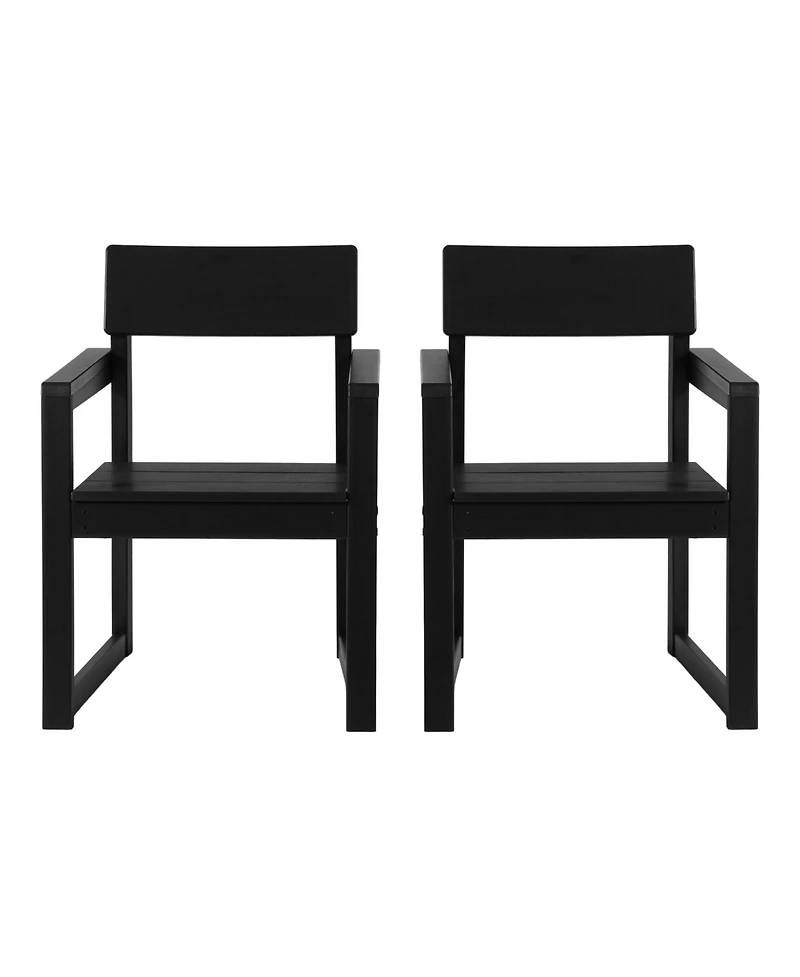 WestinTrends Modern Hdpe Outdoor Patio Dining Arm Chairs (Set of 2)