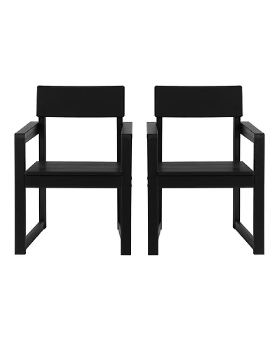 WestinTrends Modern Hdpe Outdoor Patio Dining Arm Chairs (Set of 2)