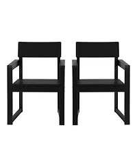 WestinTrends Modern Hdpe Outdoor Patio Dining Arm Chairs (Set of 2)