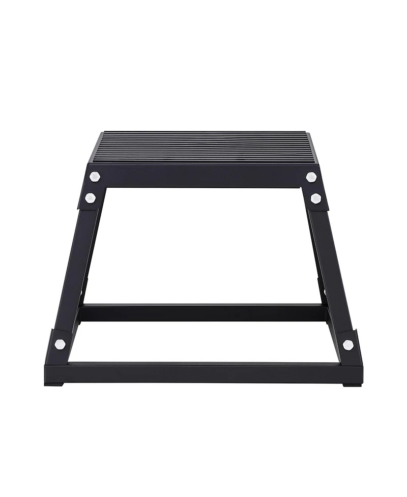Vevor 12" Plyometric Jump Box Fitness Exercise Plyo Box Step Cross Black