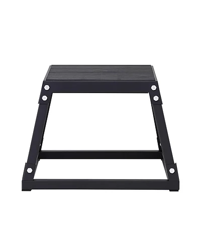 Vevor 12" Plyometric Jump Box Fitness Exercise Plyo Box Step Cross Black