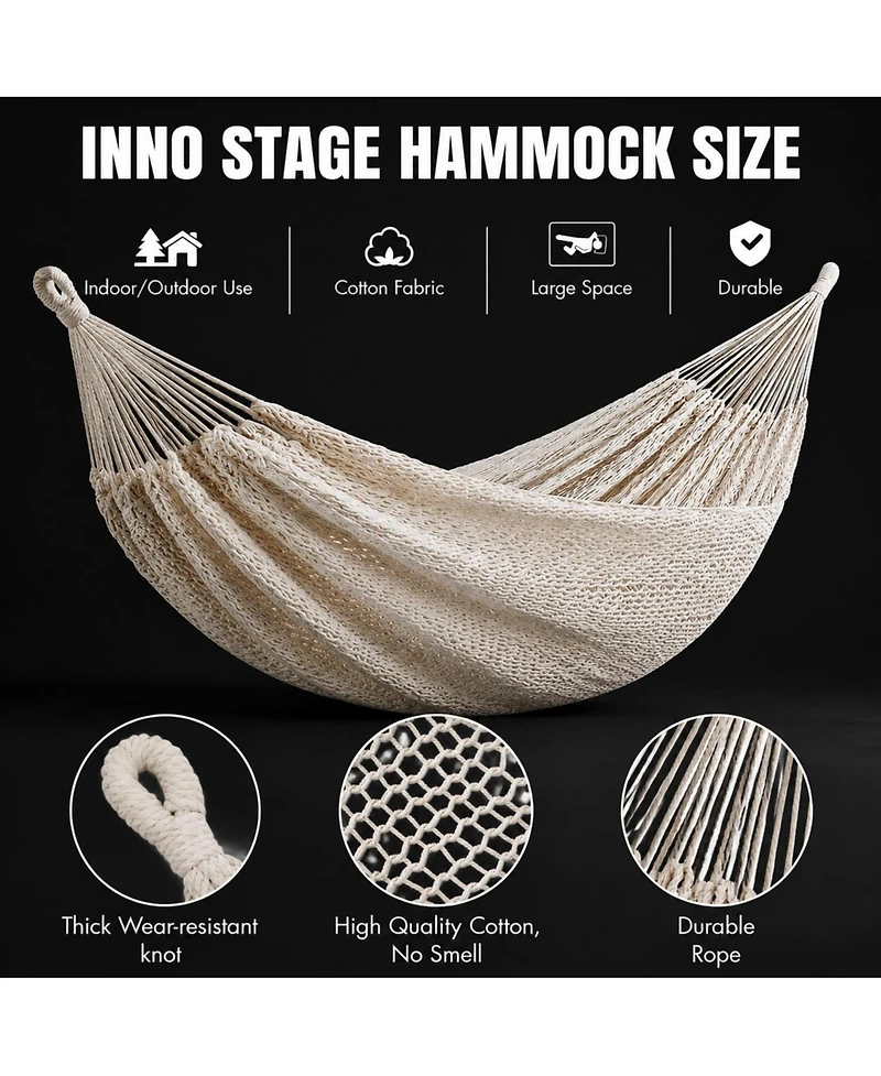 Piscifun Handwoven Mayan Hammock Portable 2 Person With Carry Bag For Indoor Outdoor Camping
