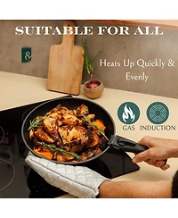 Piscifun Nonstick Cookware Set With Removable Handles Stackable Camping Rv Kitchen Set