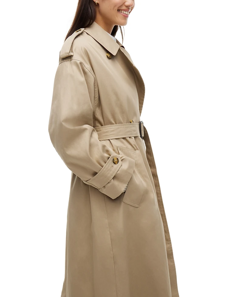Tommy Hilfiger Women's American Icons Oversized Double-Breasted Trench Coat