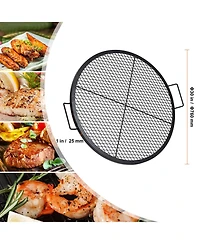 Vevor 30 Inch Round Cooking Grate Fire Pit Grill Grate X-Marks Heavy-Duty Steel