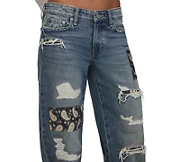 Lucky Brand Women's Legend Patchwork Baggy Mid-Rise Bootcut Jeans
