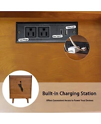Streamdale Furniture 3-Drawer End Table with Charging Station and Usb Ports