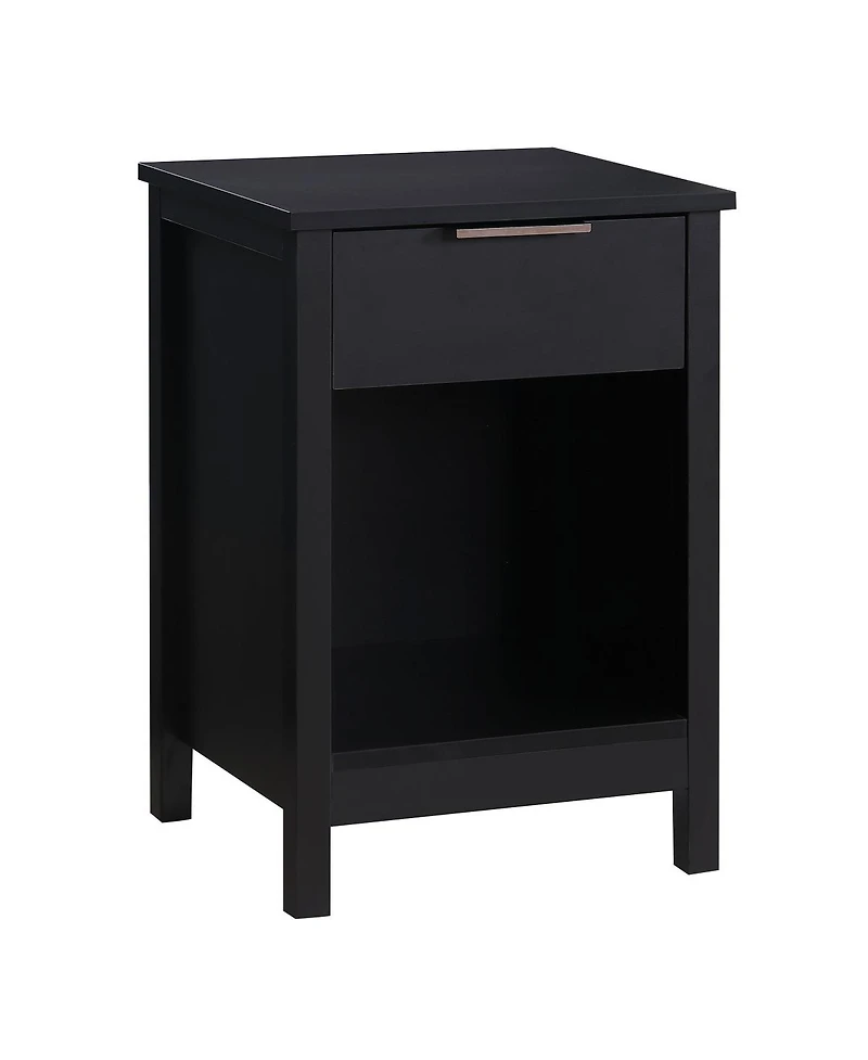 Streamdale Furniture Retro 3-Tier Nightstand with Drawer and Shelf