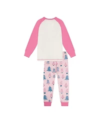 Deux par Toddler Girls 2T -5T Cotton Two Piece Pajama Set Tree Print