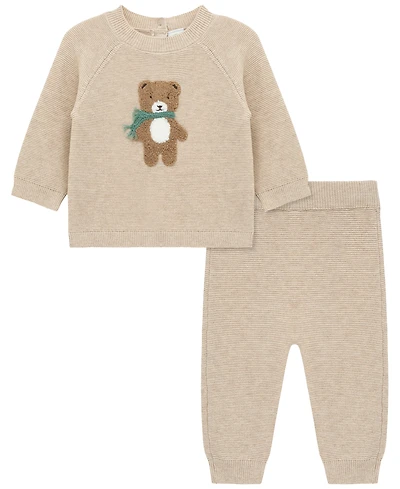 Little Me Baby Boys' Teddy Bear Graphic Sweatshirt and Pants, 2-Piece Set