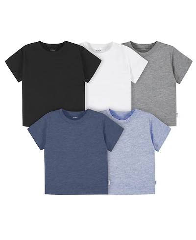 Gerber Toddler Boys' 2T- 5T 5-Pack Short Sleeve T-Shirts